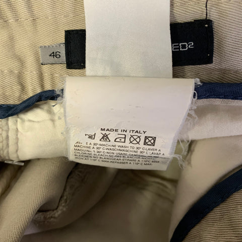 DSQUARED2 Size 30 Beige Cotton Cargo Casual Pants