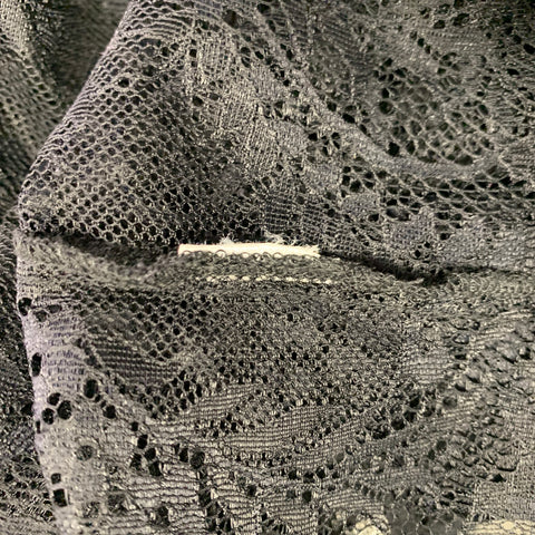 PHILOSOPHY di LORENZO SERAFINI Size M Black Lace Ruffle Blouse