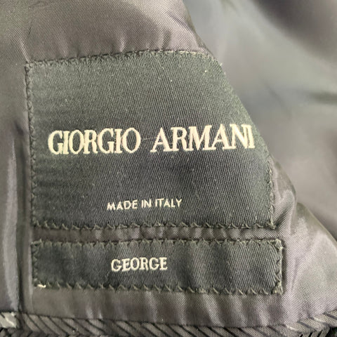 GIORGIO ARMANI Size 44 Navy Cashmere Silk Notch Lapel Sport Coat