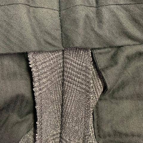 DOLCE & GABBANA Size 34 Grey Glenplaid Polyester Blend Tapered Zip Fly Dress Pants