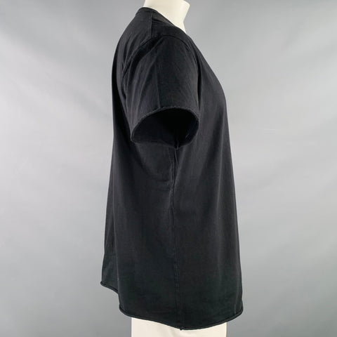JOHN ELLIOTT Size L Black Cotton Crew Neck T-shirt