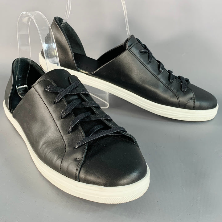 FREDA SALVADOR Size 9 Black Leather D'Orsay Sneakers