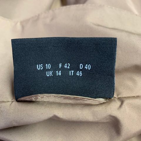 AKRIS Size 10 Beige Polyester Cotton Double Zipper Coat