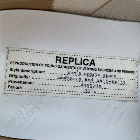 MAISON MARGIELA Size 7.5 White Multi Color Leather Sneakers