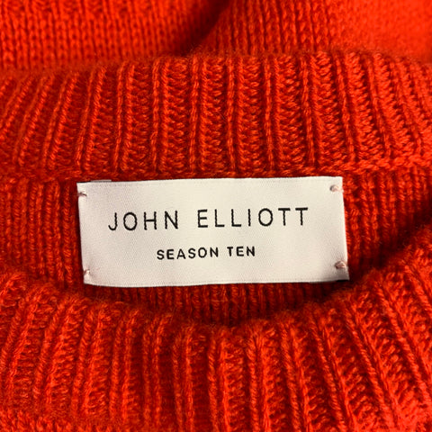 JOHN ELLIOTT Pull ras du cou en cachemire rouge taille S