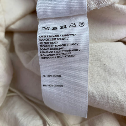 JACQUEMUS Size 44 Cream Cotton Pullover Long Sleeve Shirt