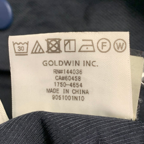 GOLDWIN Size L Navy Twill Nylon Blend Drawstring Casual Pants
