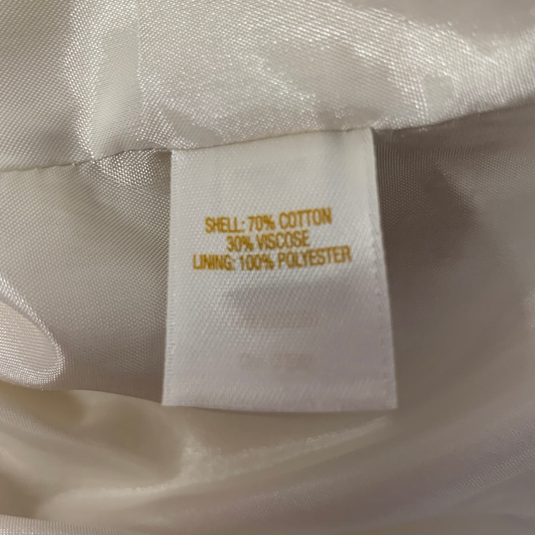 KATE SPADE Size 0 Cream Cotton Viscose Pencil Skirt