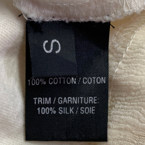 Haut décontracté PEACHOO+KREJBERG Taille S Crème Coton Soie Bordure Contrastante