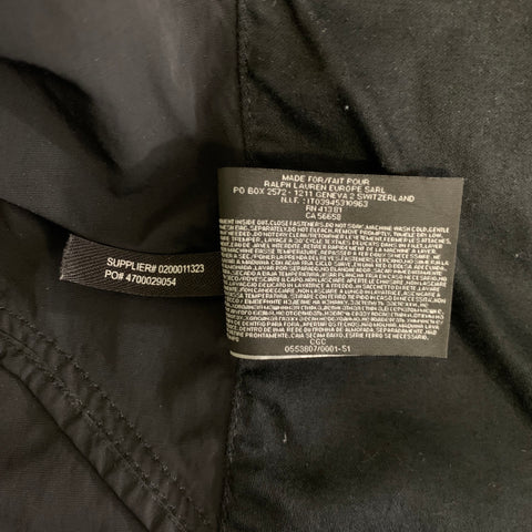 RALPH LAUREN Size L Black 0200011323 0553907 Textured Nylon cotton Jacket