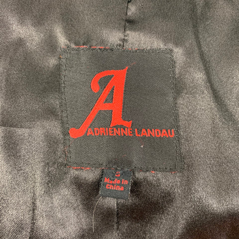 ADRIENNE LANDAU Taille S Veste à capuche modacrylique noire