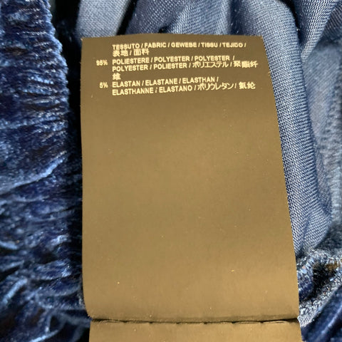 BALENCIAGA Size S Blue Velvet Polyester Blend Drop Crotch Casual Pants