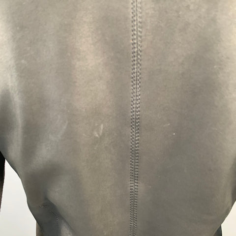 RICK OWENS Size 8 Black Lambskin Leather Biker Jacket