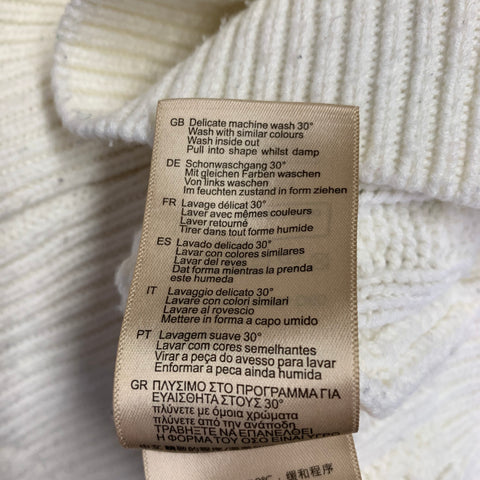 SCOTCH AND SODA Size XL Cream Cable Acrylic Crew Neck Sweater