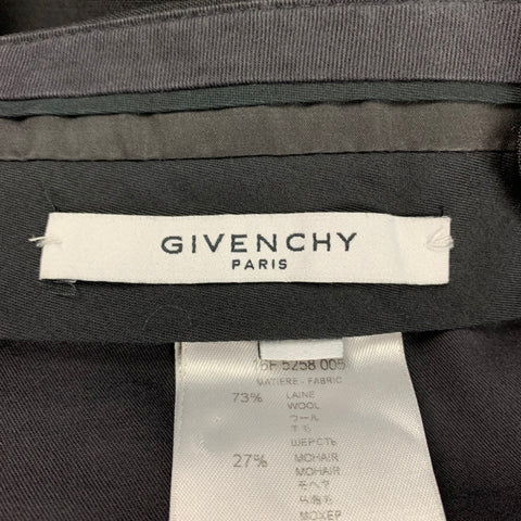 GIVENCHY Size 36 Black Wool Blend Zip Fly Dress Pants