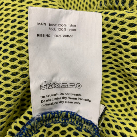 SONG FOR THE MUTE Size M Blue Yellow Mesh Nylon Short Sleeve T-shirt
