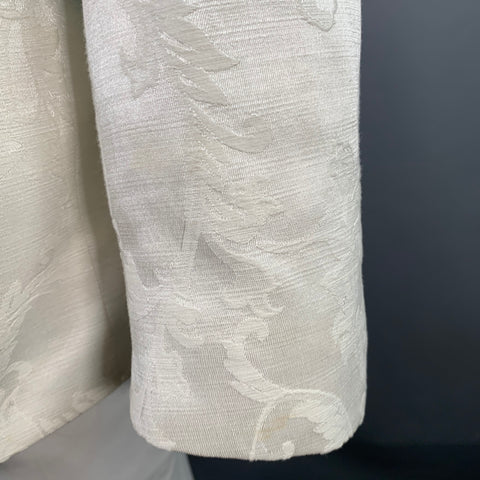 MOODS OF NORWAY Size 42 White Jacquard Cotton Blend Notch Lapel Sport Coat