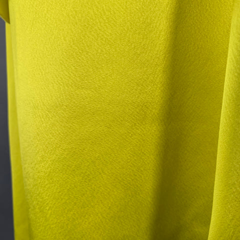 MSGM Size S Yellow Polyester Layered A-Line V-Neck Dress