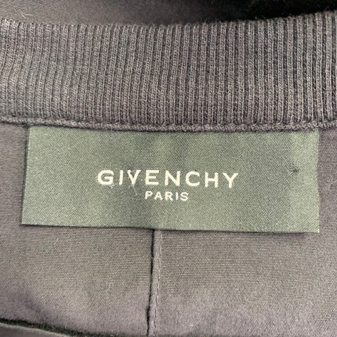 GIVENCHY Size L Black Cotton Crew Neck T-Shirt