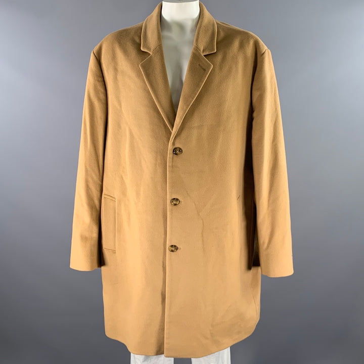 MICHAEL KORS Size XXXL Camel Wool Blend Notch Lapel Coat