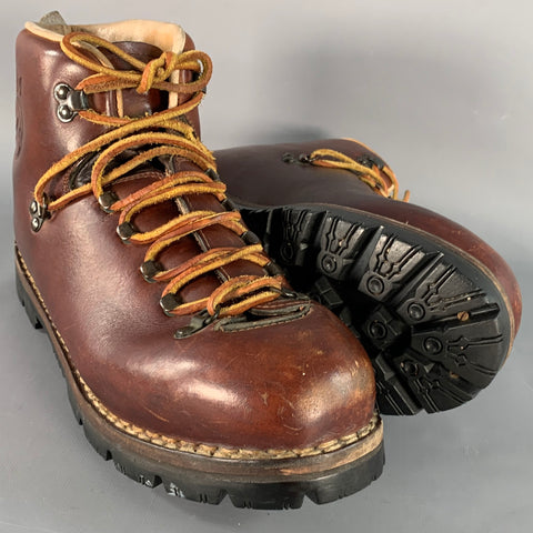 JOHNSTON & MURPHY Size 10 Brown Leather Lace-Up Hiking Ankle Boots