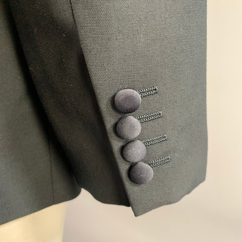 CALVIN KLEIN Size 44 Navy Wool Shawl Collar Sport Coat