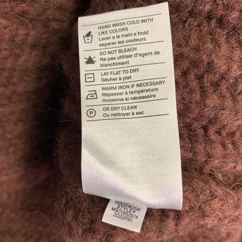 VINCE Size M Brown Rib Knit Alpaca Blend Two Pockets Cardigan