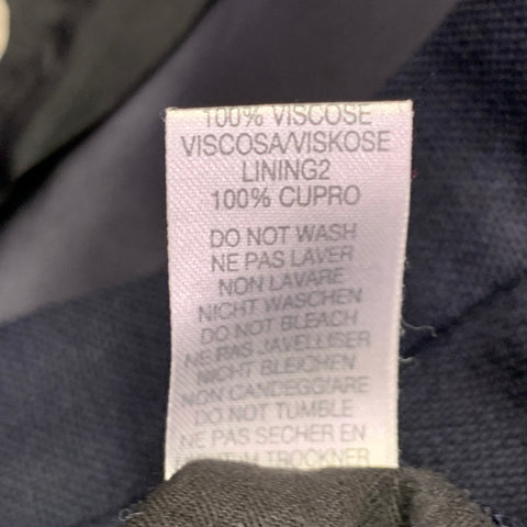 PAUL SMITH Size 32 Navy Wool Tapered Zip Fly Dress Pants