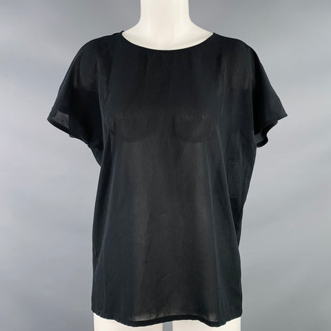 JAEGER Size M Black Short Sleeve Casual Top