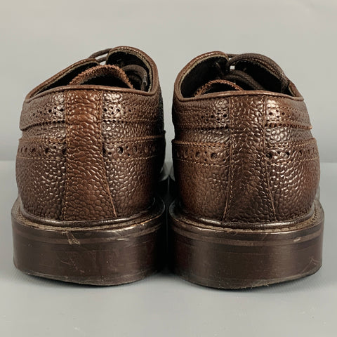 SUIT SUPPLY Size 9 Brown Perforated Wingtip Lace Up Shoes