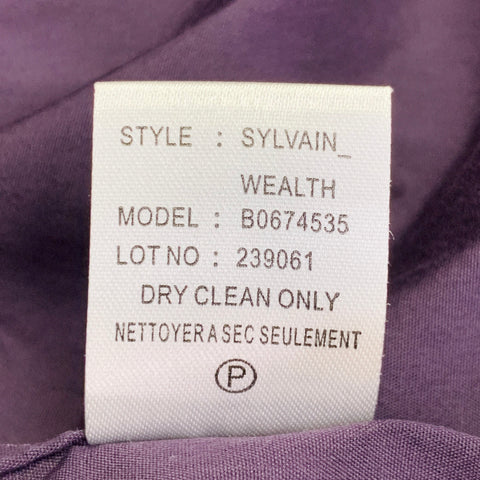 THEORY Size M Sylvain Purple Cotton Blend Pointed Collar Long Sleeve Shirt