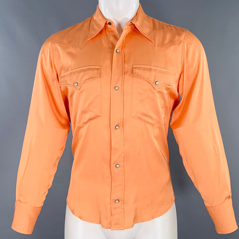 DRIES VAN NOTEN Size 36 Orange Western Long Sleeve Shirt