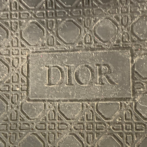 CHRISTIAN DIOR Sandales à talons en toile nylon monogrammée noire, taille 11