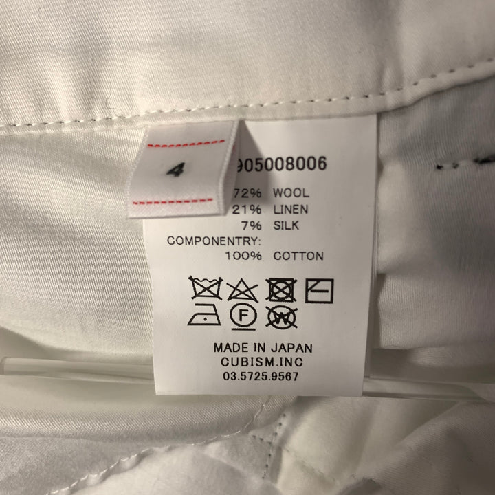 VISVIM Size L Green Pinstripe Wool Linen Silk Pants