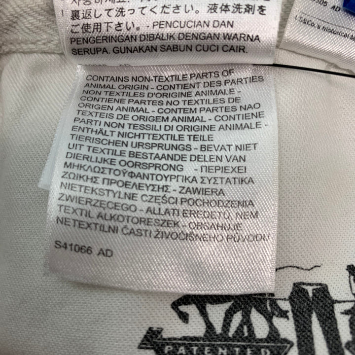 VETEMENTS Size 32 White Light Blue Cotton Button Fly Jeans