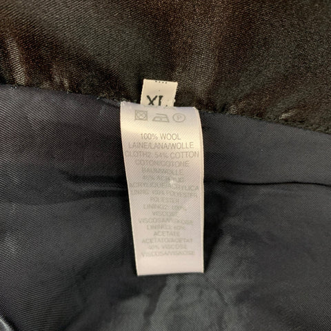 PAUL SMITH Taille XL Gilet boutonné en laine à carreaux rouge et noir