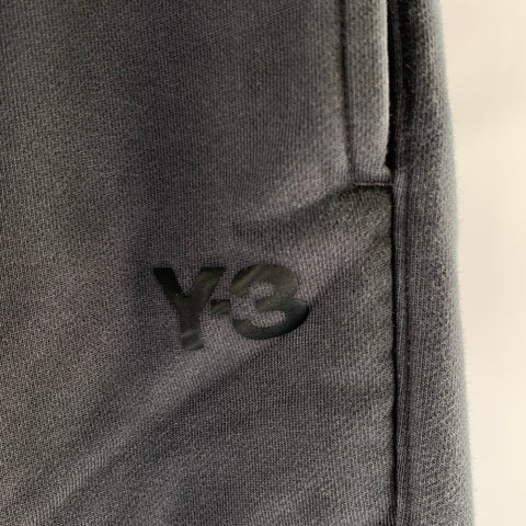 Y-3 Size L Black Polyester Blend Sweat Shorts