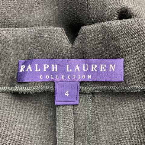 RALPH LAUREN COLLECTION Size 4 Grey Pleated Dress Pants