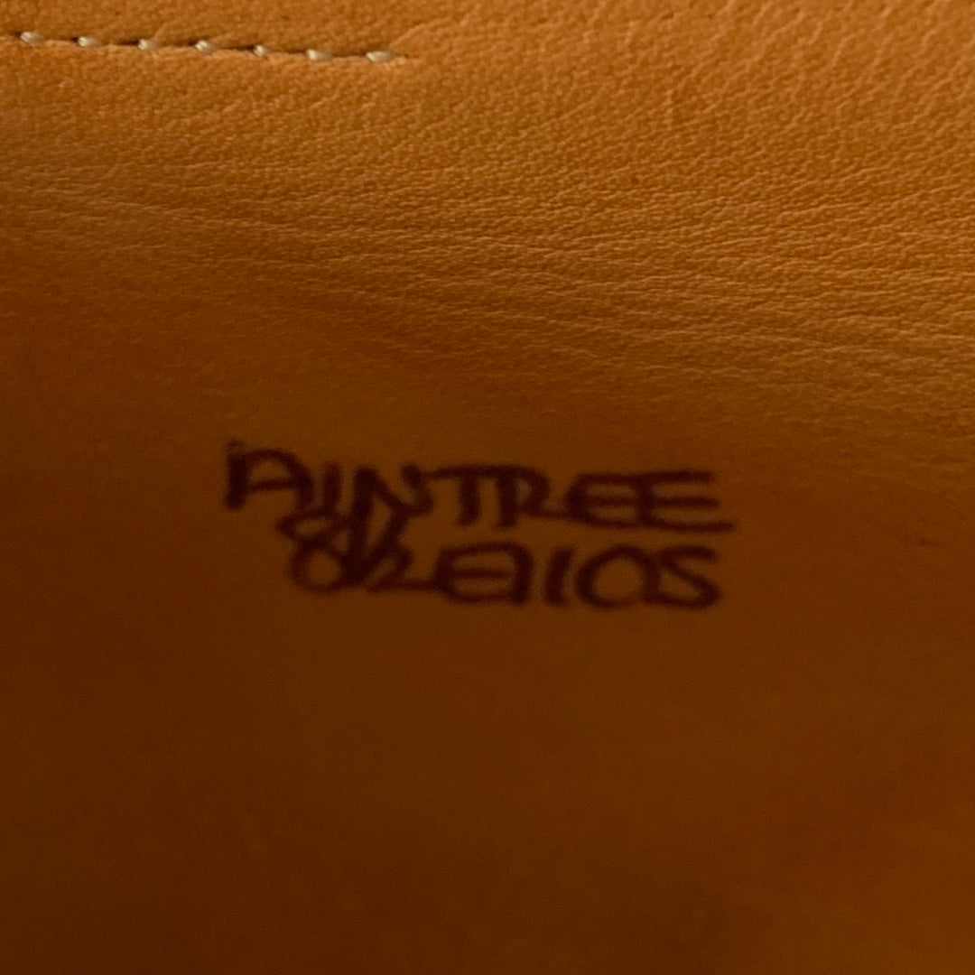 JOHN LOBB Size 8.5 Orange Perforated Leather Lace-Up Shoes