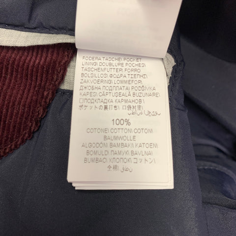 BRUNELLO CUCINELLI Size XXL Burgundy Corduroy Cotton Snaps Jacket