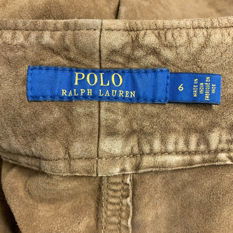 POLO par RALPH LAUREN Taille 6 Short cargo en daim marron