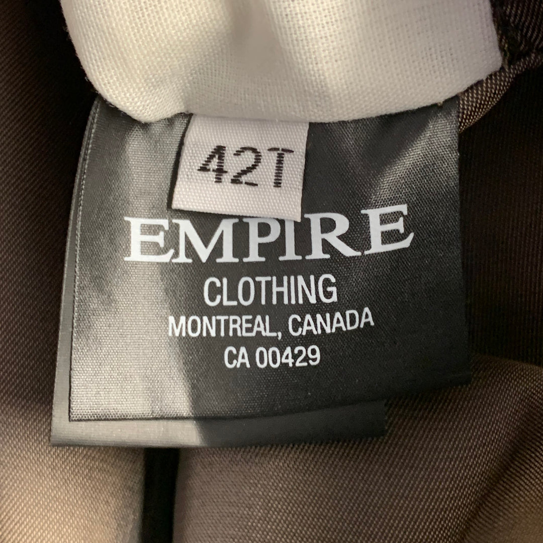 O'CONNELL'S Size 42 Long Brown Herringbone Wool Sport Coat