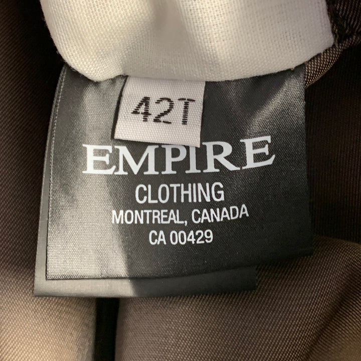 O'CONNELL'S Size 42 Long Brown Herringbone Wool Sport Coat