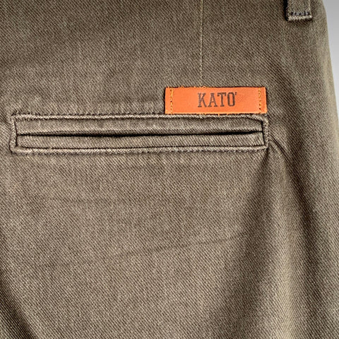 HIROSHI KATO Size 29 The Axe Grey Charcoal Twill Cotton Blend Flat Front Casual Pants