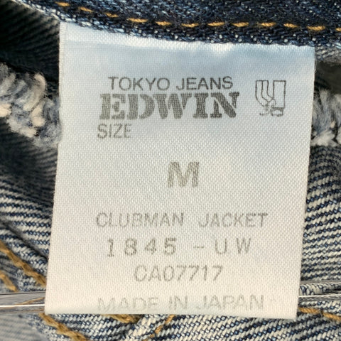 EDWIN Vintage Size M Clubman Blue Twill Cotton Acid Washed Jacket