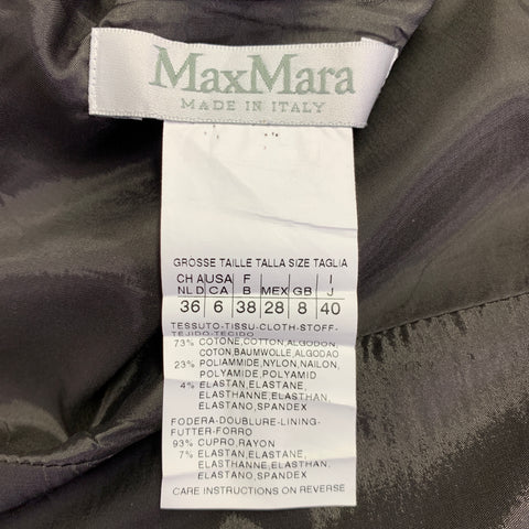MAX MARA Robe de cocktail mi-longue plissée en coton mélangé marron, taille 38