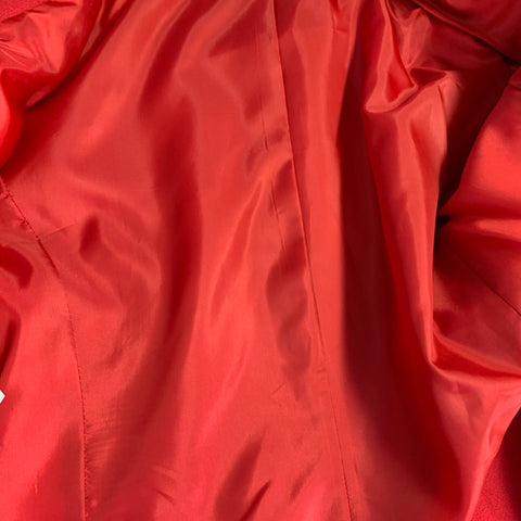 EVAN PICONE Size 6 Red Triacetate Blend Peak Lapel Jacket Blazer