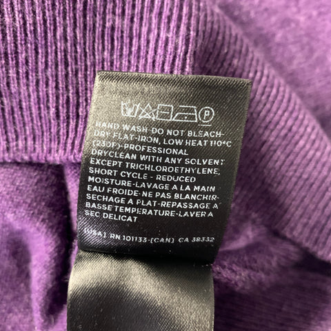 ERMENEGILDO ZEGNA Size M Purple Cashmere 3/4 zipper Pullover