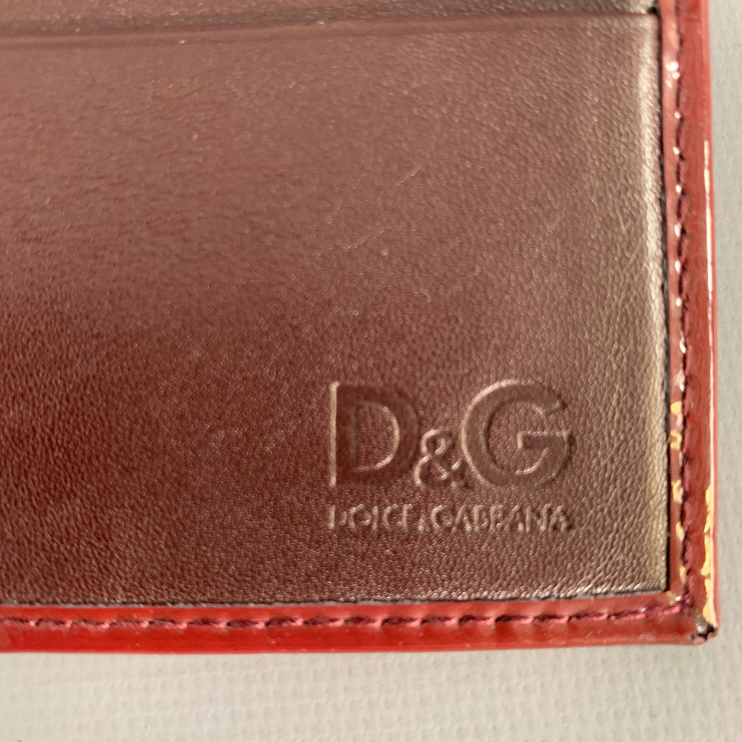 D&G by DOLCE & GABBANA Burgundy Shimmer Paper Wallet