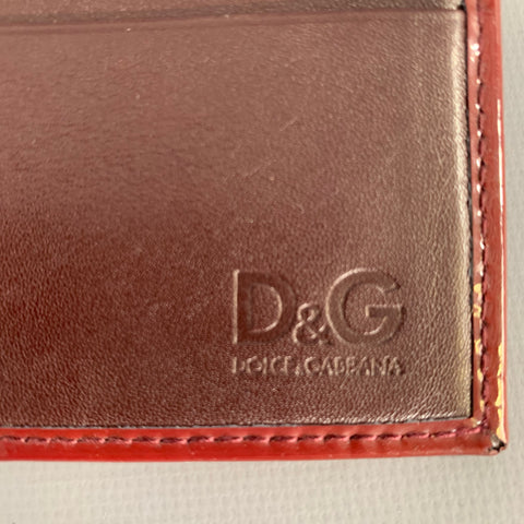DG by DOLCE  GABBANA Burgundy Shimmer Paper Wallet